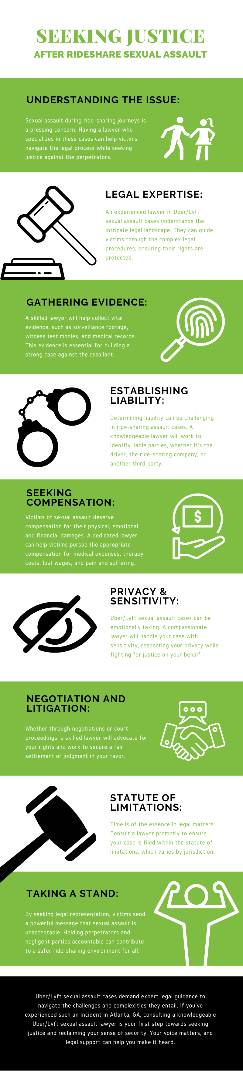 Seeking Justice After Rideshare Sexual Assault Infographic